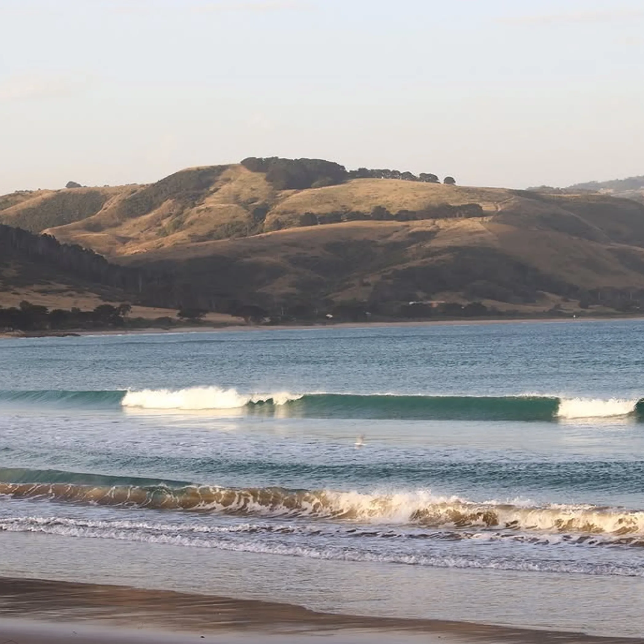 apollo bay seaside town street view