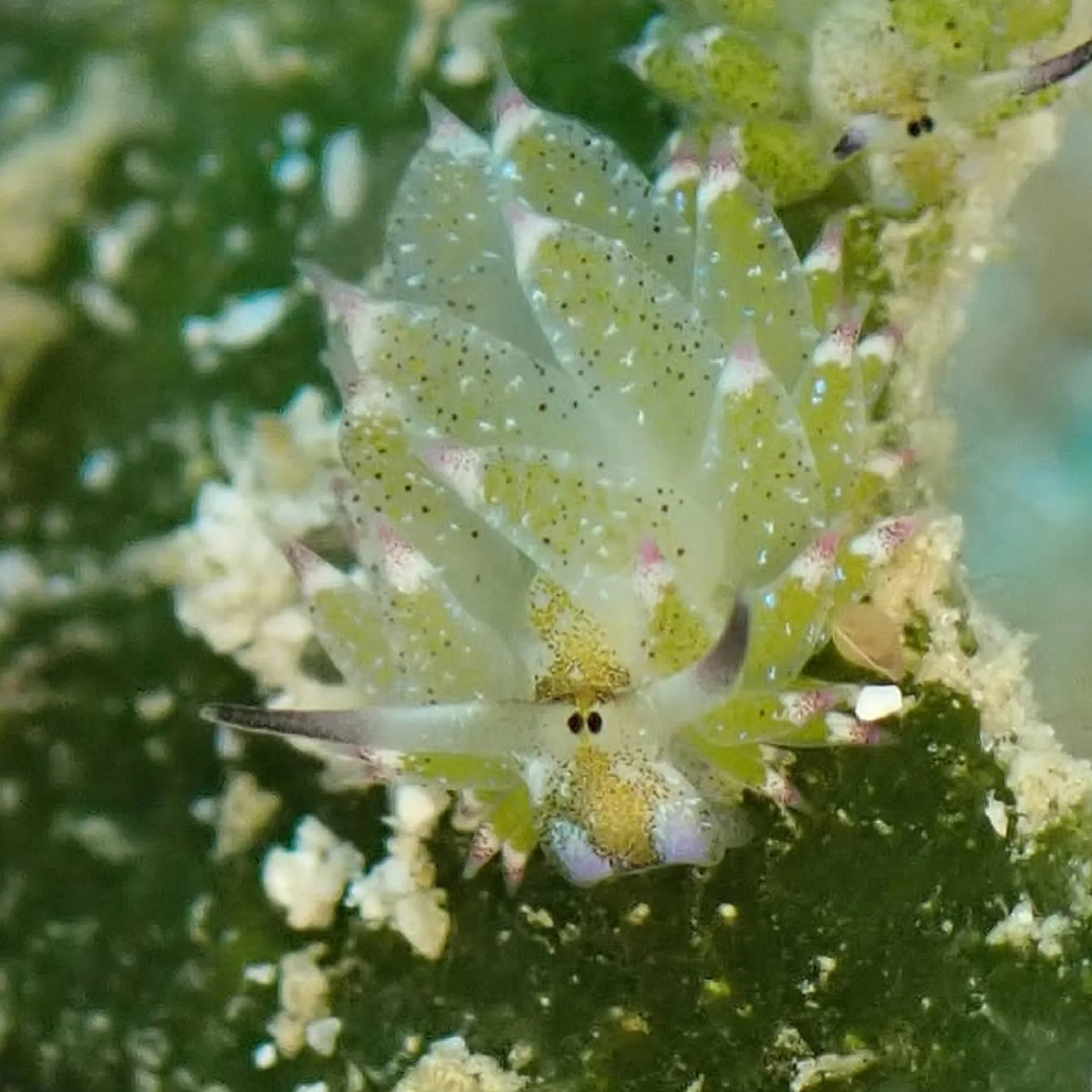 marine life in clear reef waters